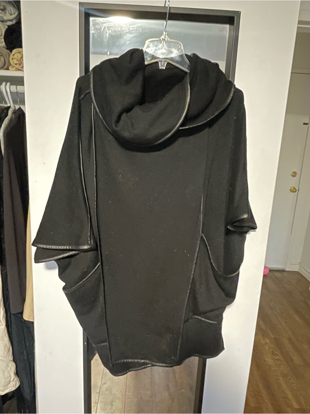 Vintage Lavena Fashion Black Wrap Front Cardigan